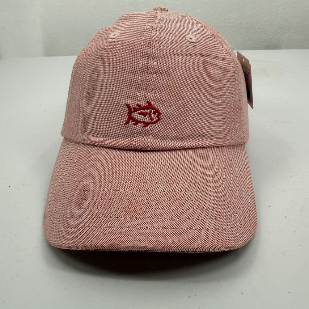 Southern Tide Oxford Mini Skipjack Hat Mens OS Charleston Red Adjustable Cap